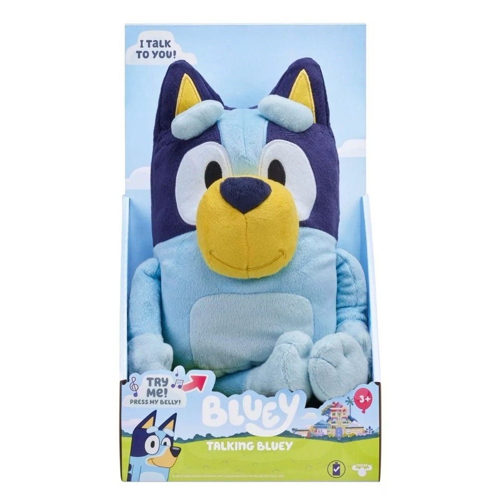Moose Bluey 13" Talking Plush Interactive Sing Along 9 Phrases Toy Dog 13024